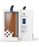 Dux Ducis Venice Samsung Galaxy Z Fold 4 Hoesje Echt Leer Cover Bruin