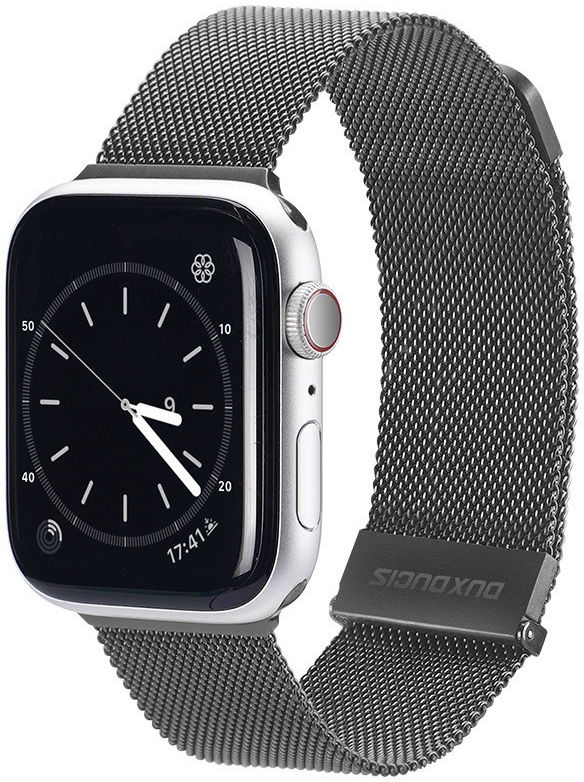 Dux Ducis Milanese Staal Apple Watch 1-9/SE 41/40/38MM Bandje Grijs afbeelding 1