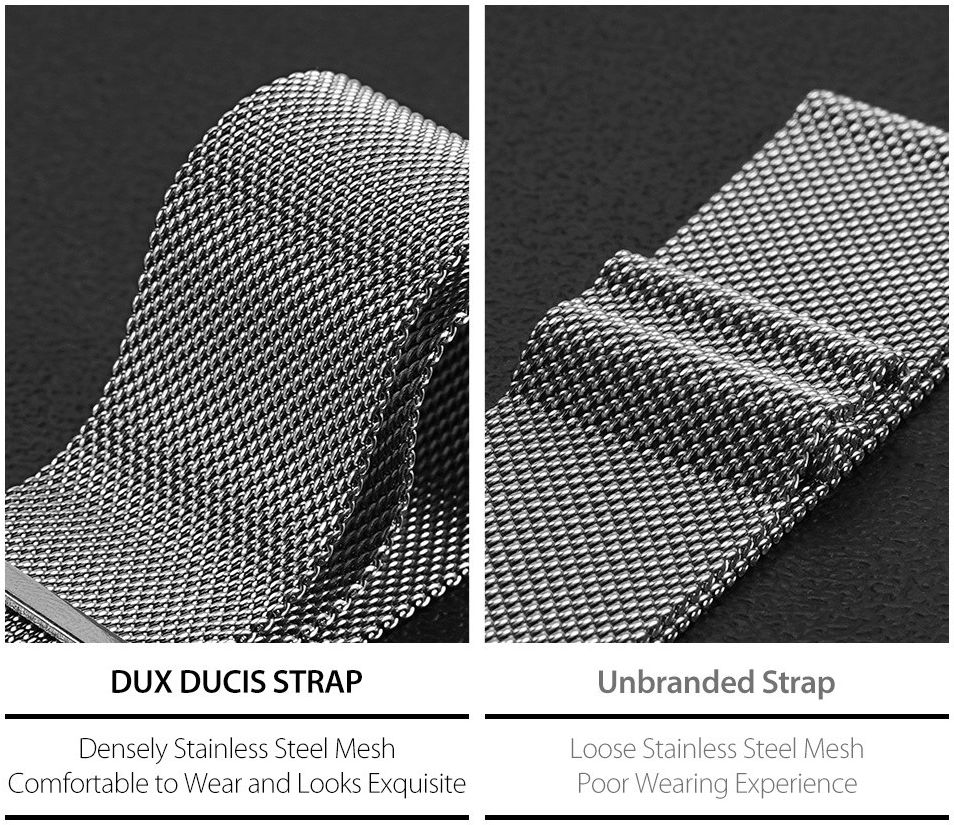 Dux Ducis Milanese Staal Apple Watch 1-9/SE 41/40/38MM Bandje Grijs afbeelding 7