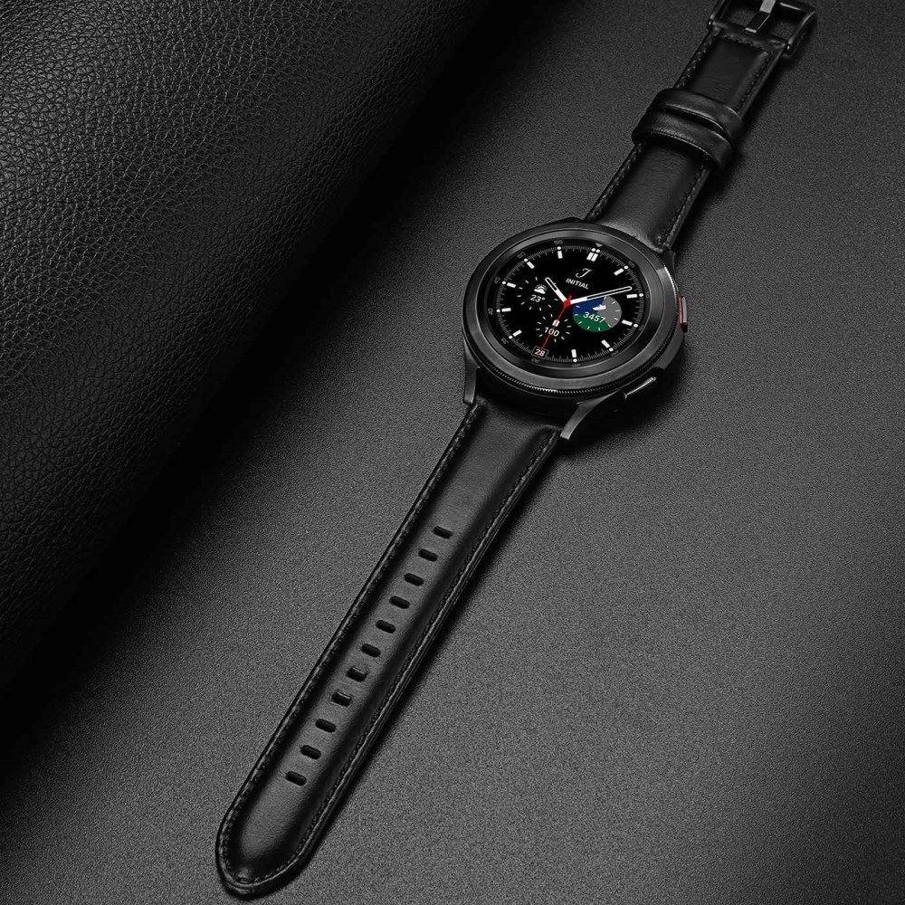 Dux Ducis Business Universeel Smartwatch Bandje 20MM Kunstleer Zwart afbeelding 4