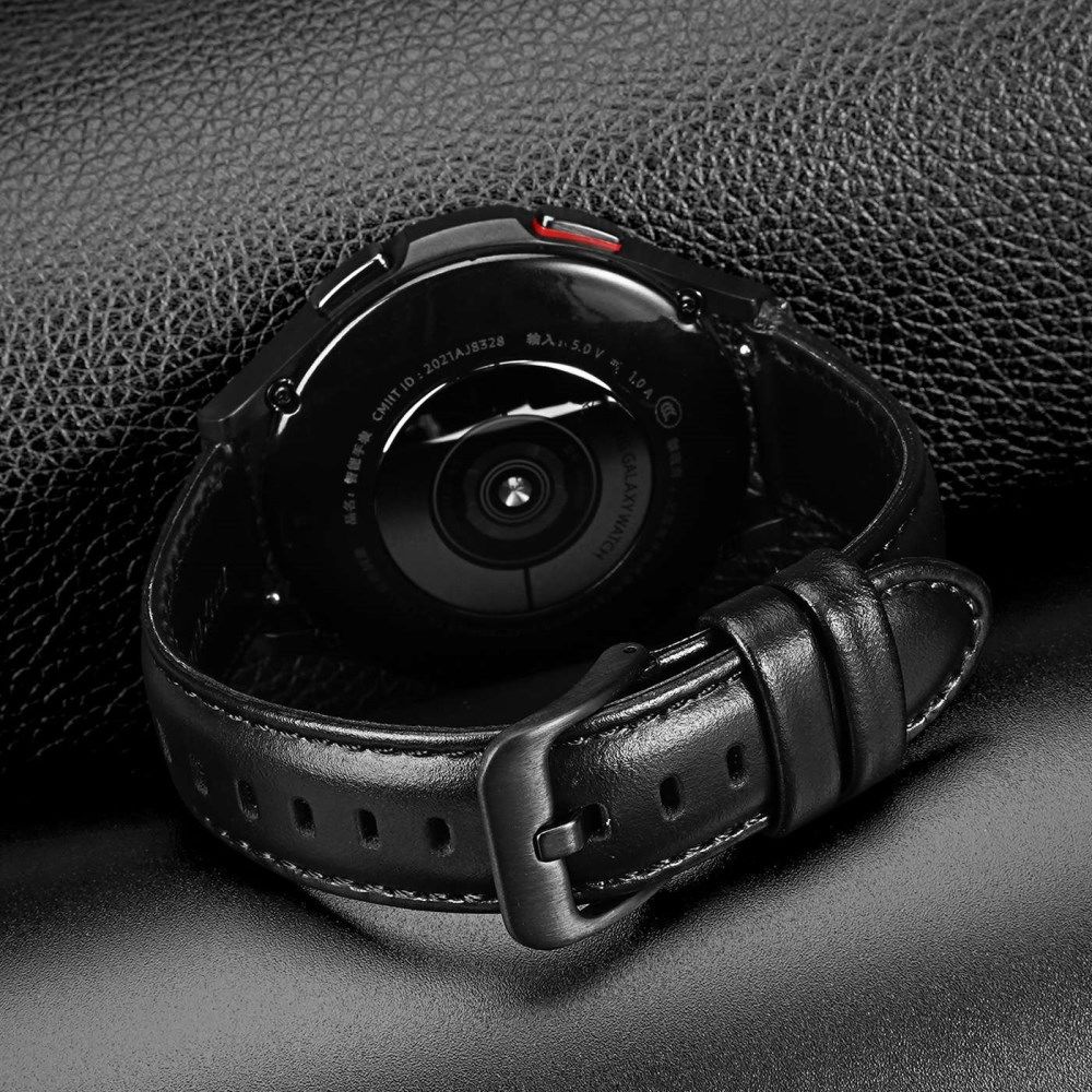 Dux Ducis Business Universeel Smartwatch Bandje 20MM Kunstleer Zwart afbeelding 10