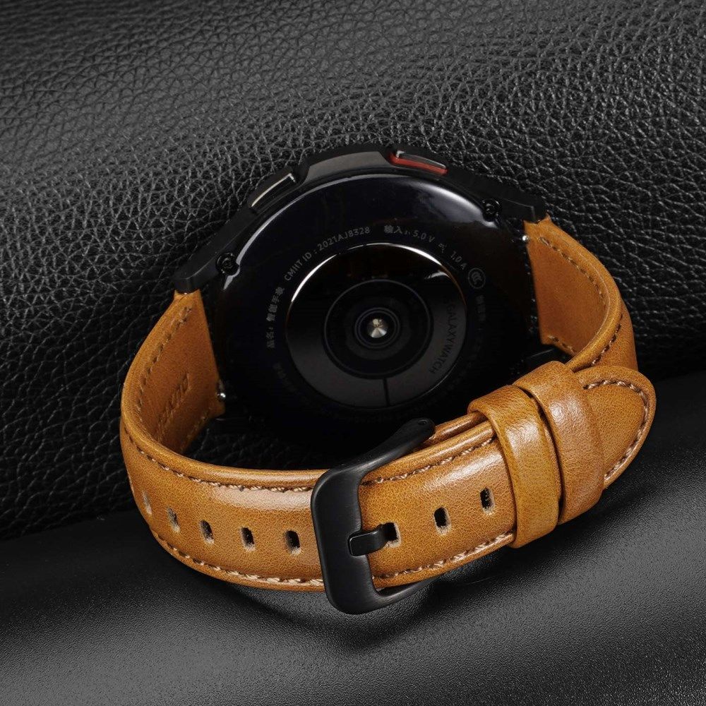Dux Ducis Business Universeel Smartwatch Bandje 20MM Kunstleer Bruin afbeelding 10