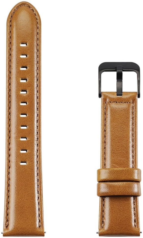 Dux Ducis Business Universeel Smartwatch Bandje 20MM Kunstleer Bruin afbeelding 2