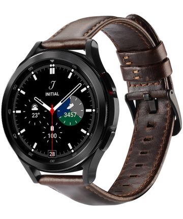 Dux Ducis Business Universeel Smartwatch Bandje 20MM Kunstleer Coffee Bandjes
