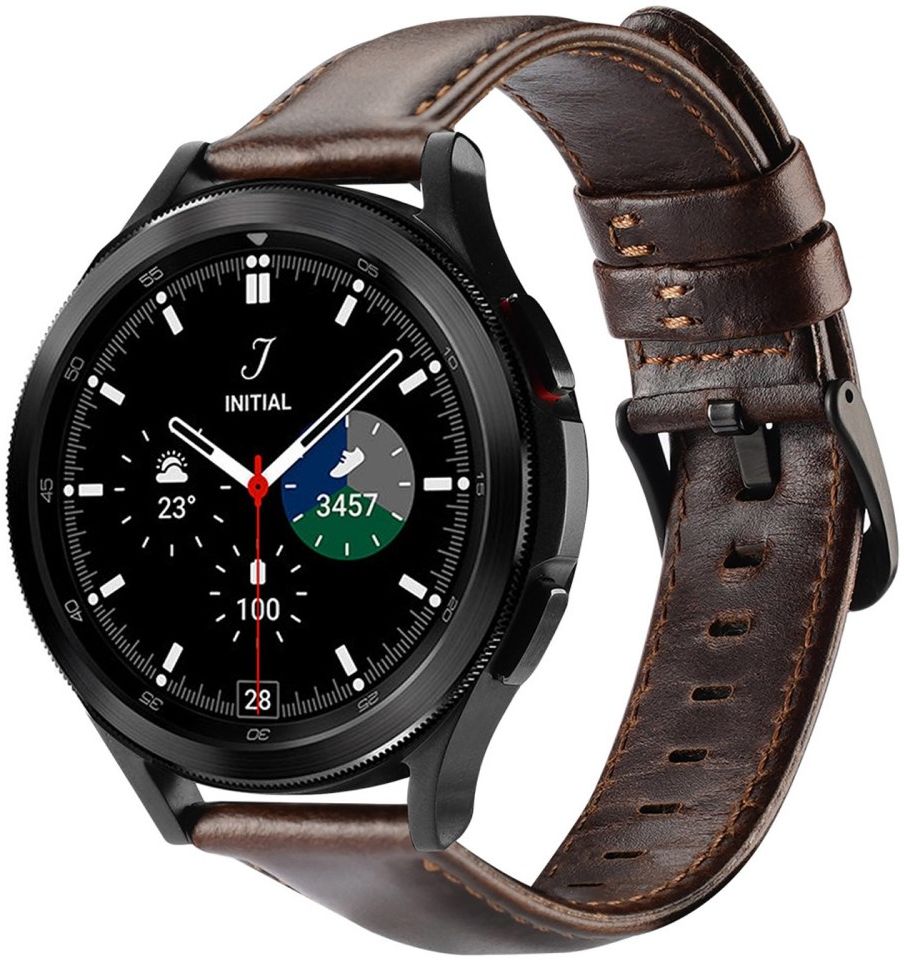 Dux Ducis Business - Universeel Smartwatch Bandje 22MM - Kunstleer - Coffee afbeelding 1