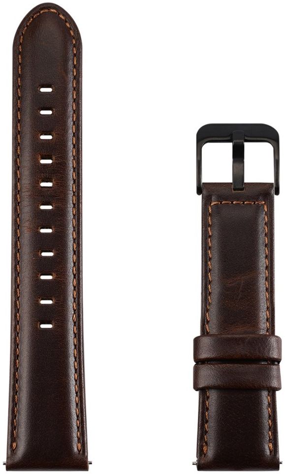 Dux Ducis Business - Universeel Smartwatch Bandje 22MM - Kunstleer - Coffee afbeelding 2