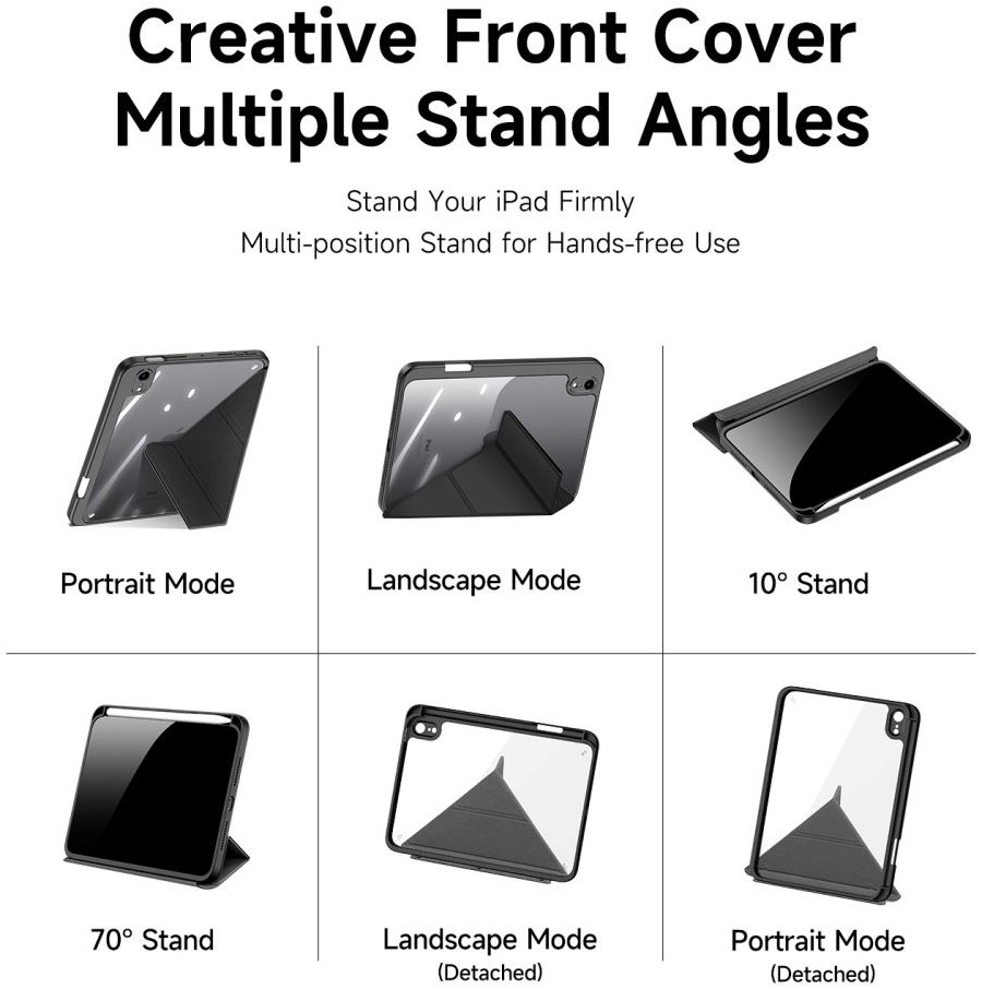 Dux Ducis Magi Series Apple iPad Mini 7/6 Hoes V-Fold Book Case Zwart afbeelding 9