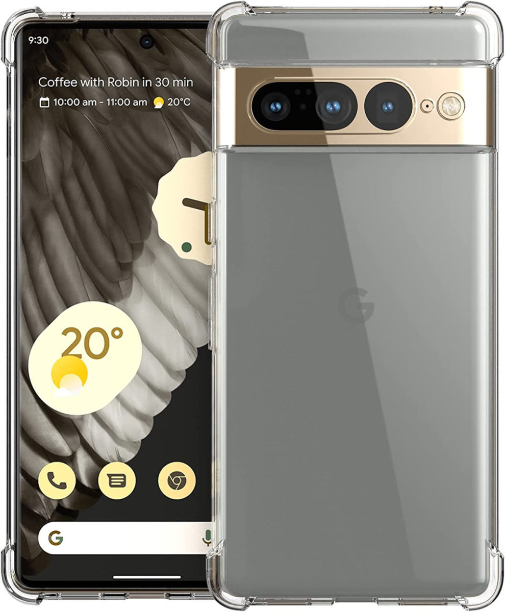 Google Pixel 7 Pro Hoesje Schokbestendig en Dun TPU Transparant afbeelding 2