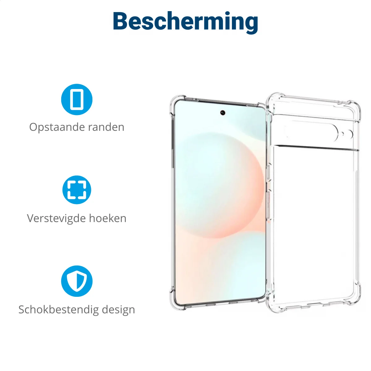 Google Pixel 7 Pro Hoesje Schokbestendig en Dun TPU Transparant afbeelding 5