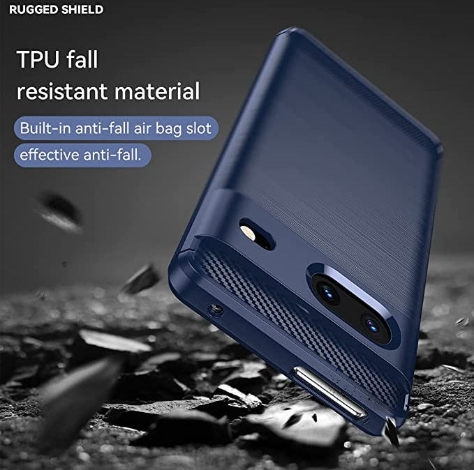 Google Pixel 7 Hoesje Geborsteld TPU Flexibele Back Cover Blauw afbeelding 6