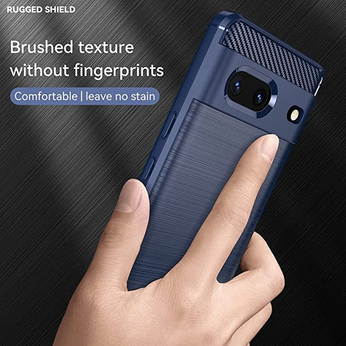 Google Pixel 7 Hoesje Geborsteld TPU Flexibele Back Cover Blauw afbeelding 8