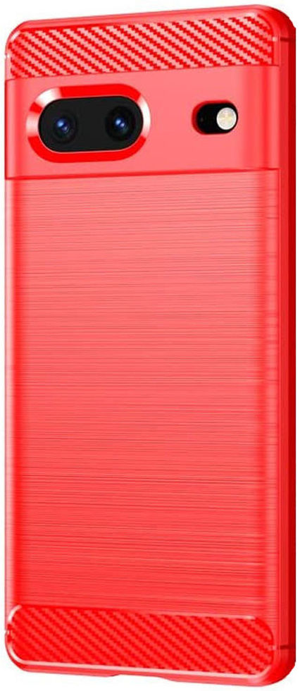 Google Pixel 7 Hoesje Geborsteld TPU Flexibele Back Cover Rood afbeelding 1