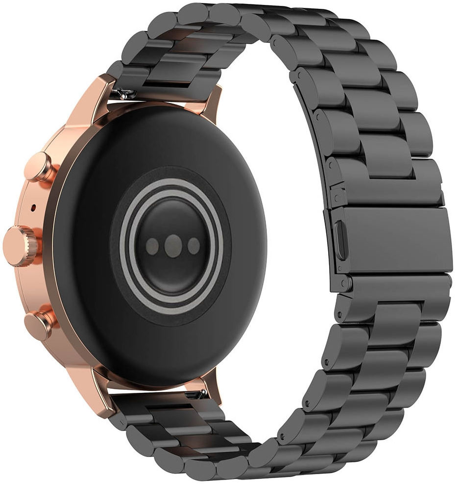 Universeel Smartwatch 18MM Bandje Roestvrij Staal Schakels Zwart afbeelding 2