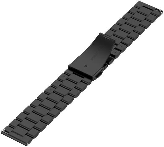 Universeel Smartwatch 18MM Bandje Roestvrij Staal Schakels Zwart afbeelding 3