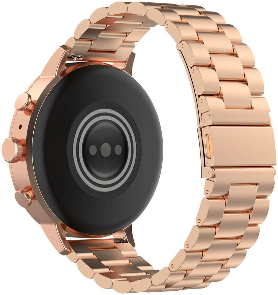 Universeel Smartwatch 18MM Bandje Roestvrij Staal Schakels Roze Goud afbeelding 2