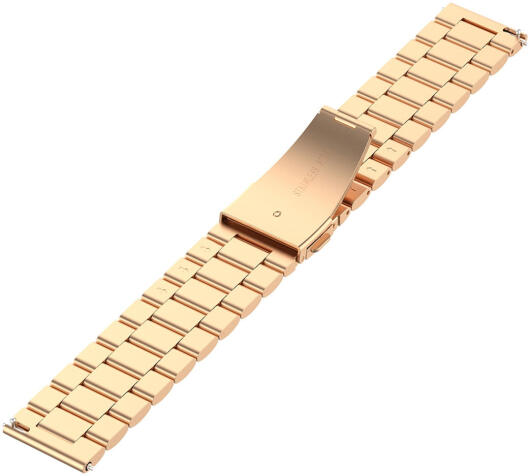 Universeel Smartwatch 18MM Bandje Roestvrij Staal Schakels Roze Goud afbeelding 3