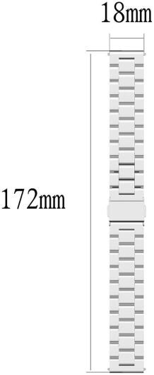 Universeel Smartwatch 18MM Bandje Roestvrij Staal Schakels Roze Goud afbeelding 6