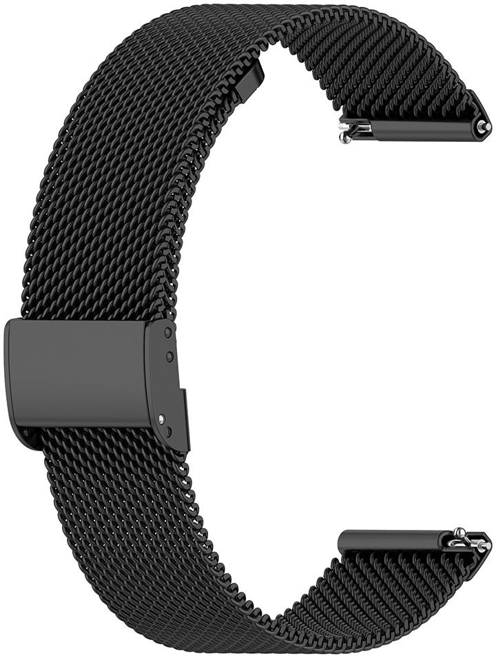 Universeel Milanees Smartwatch 18MM Bandje - Roestvrij Staal - Zwart afbeelding 5