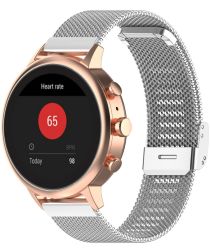 Universeel Smartwatch 18MM Bandje Milanese Roestvrij Staal Zilver