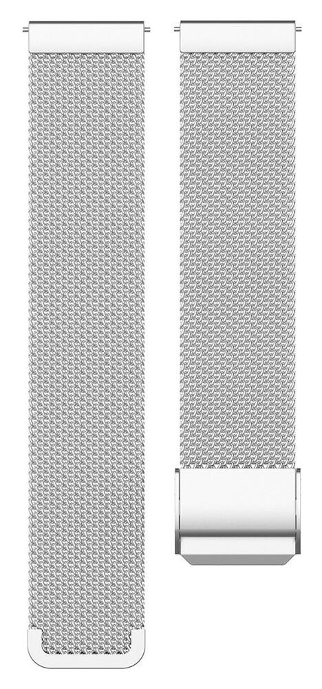 Universeel Milanees Smartwatch 18MM Bandje - Roestvrij Staal - Zilver afbeelding 3