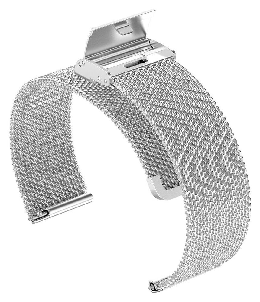 Universeel Milanees Smartwatch 18MM Bandje - Roestvrij Staal - Zilver afbeelding 4