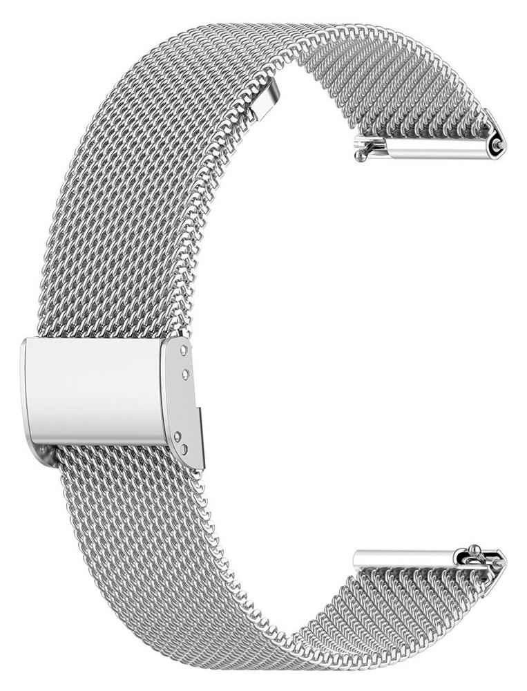 Universeel Milanees Smartwatch 18MM Bandje - Roestvrij Staal - Zilver afbeelding 5