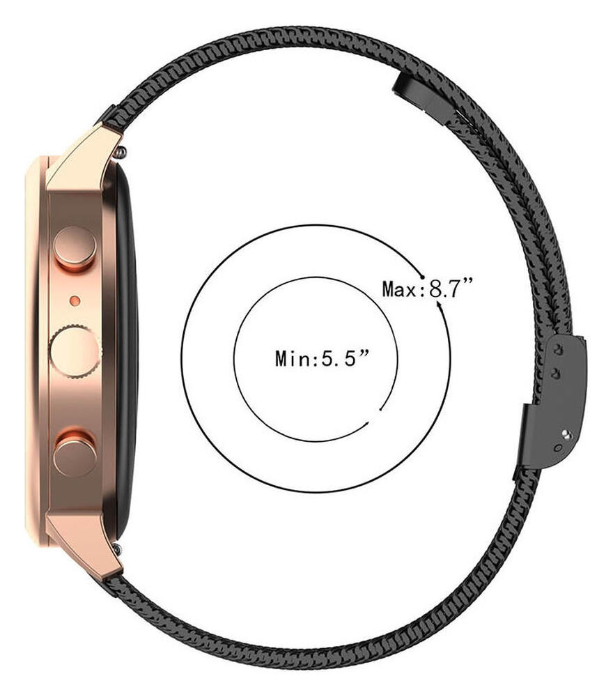 Universeel Milanees Smartwatch 18MM Bandje - Roestvrij Staal - Zilver afbeelding 6
