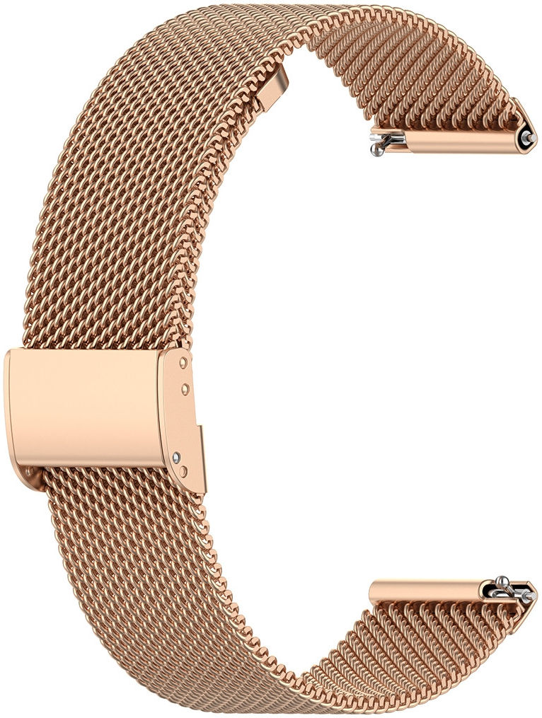 Universeel Milanees Smartwatch 18MM Bandje - Roestvrij Staal - Roze Goud afbeelding 5
