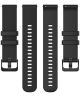 Universeel Smartwatch 18MM Bandje Siliconen met Gespsluiting Zwart