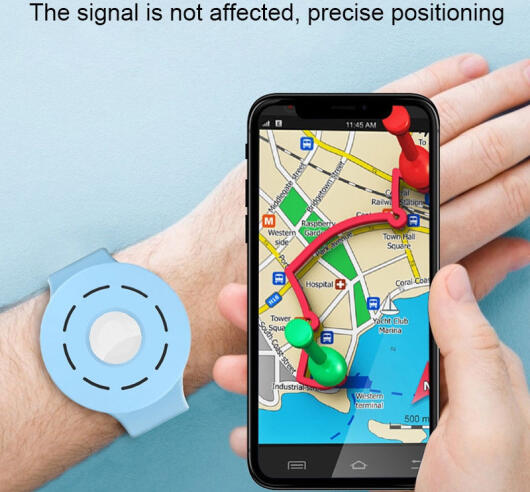 Apple AirTag Horloge Bandje voor Kinderen Siliconen met Drukknoop Rood afbeelding 3