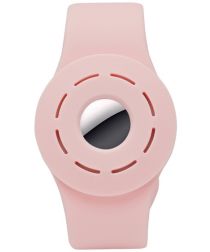 Apple AirTag Bandje voor Kinderen Siliconen met Drukknoop Roze