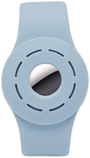 Apple AirTag Horloge Bandje voor Kinderen Siliconen met Drukknoop Blauw afbeelding 1