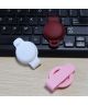 Apple AirTag Hoesje Siliconen voor Halsband Huisdieren Roze