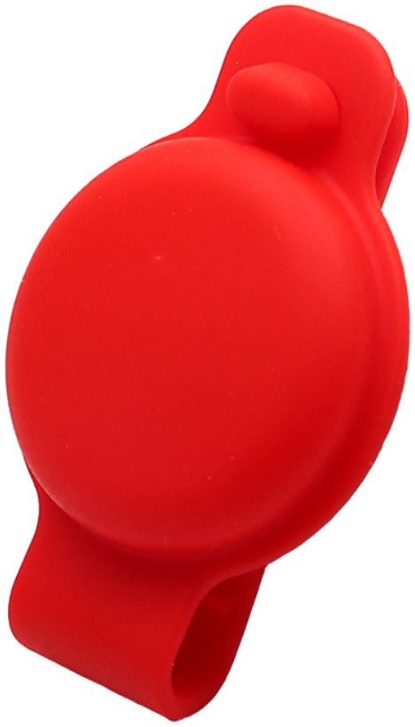 Apple AirTag Hoesje Siliconen voor Halsband Huisdieren Rood afbeelding 3