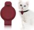 Apple AirTag Hoesje Siliconen voor Halsband Huisdieren Rood afbeelding 4