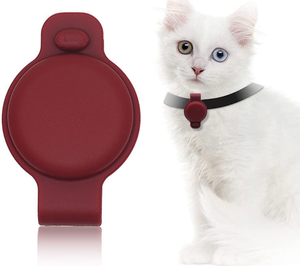 Apple AirTag Hoesje Siliconen voor Halsband Huisdieren Blauw afbeelding 5