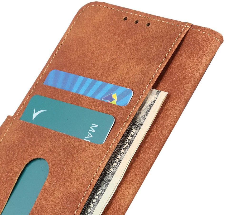 KHAZNEH Samsung Galaxy Xcover 6 Pro Hoesje Wallet Book Case Bruin afbeelding 6