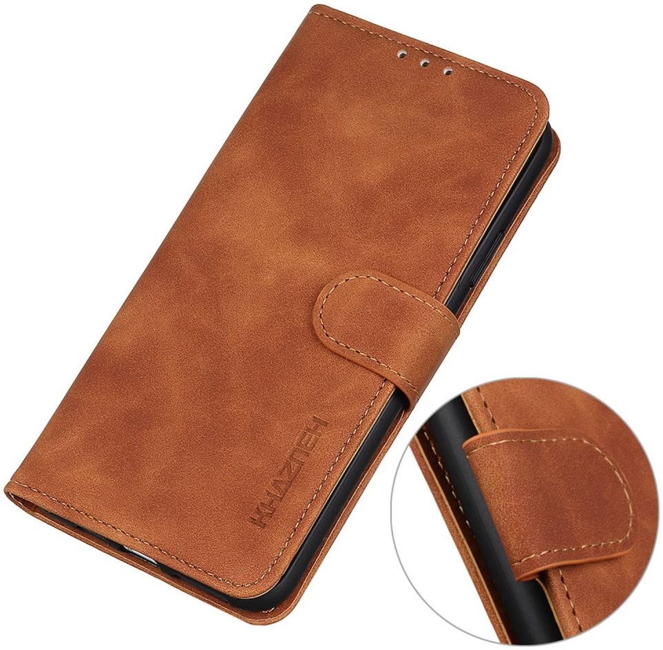 KHAZNEH Samsung Galaxy Xcover 6 Pro Hoesje Wallet Book Case Bruin afbeelding 7