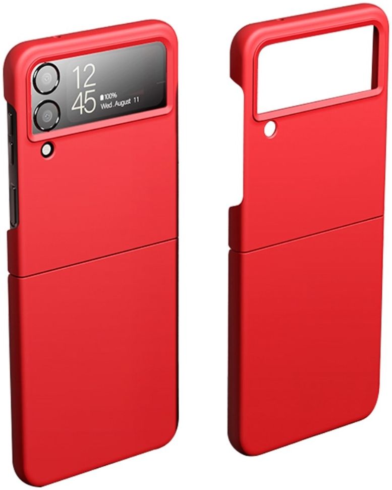 Samsung Galaxy Z Flip 4 Hoesje Back Cover Hard Plastic Rood afbeelding 1