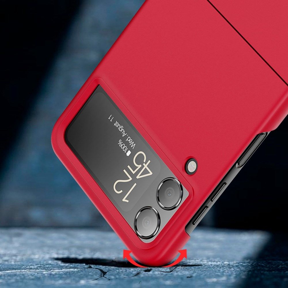 Samsung Galaxy Z Flip 4 Hoesje Back Cover Hard Plastic Rood afbeelding 3