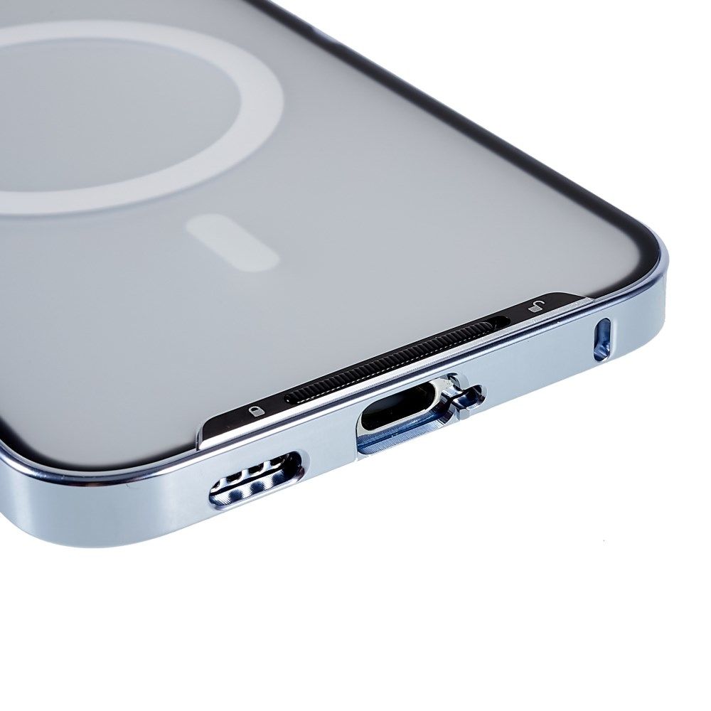 Samsung Galaxy S22 Hoesje Camera Protectie MagSafe Back Cover Blauw afbeelding 4