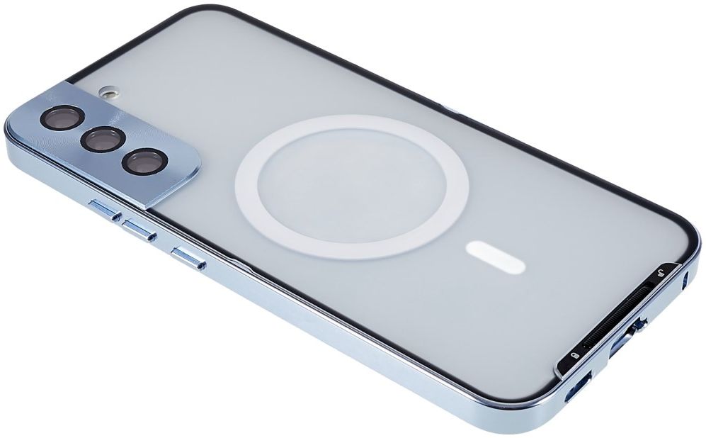 Samsung Galaxy S22 Hoesje Camera Protectie MagSafe Back Cover Blauw afbeelding 6