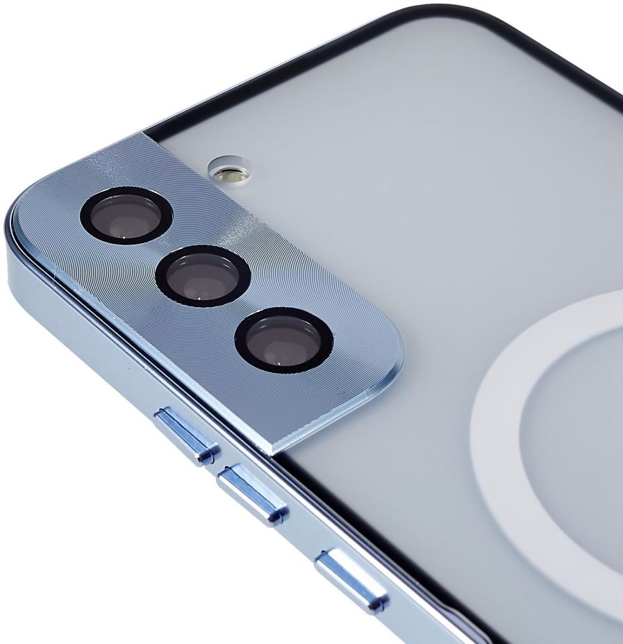 Samsung Galaxy S22 Hoesje Camera Protectie MagSafe Back Cover Blauw afbeelding 7