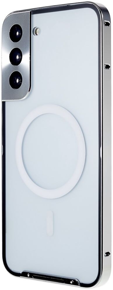 Samsung Galaxy S22 Hoesje Camera Protectie MagSafe Back Cover Zilver afbeelding 3
