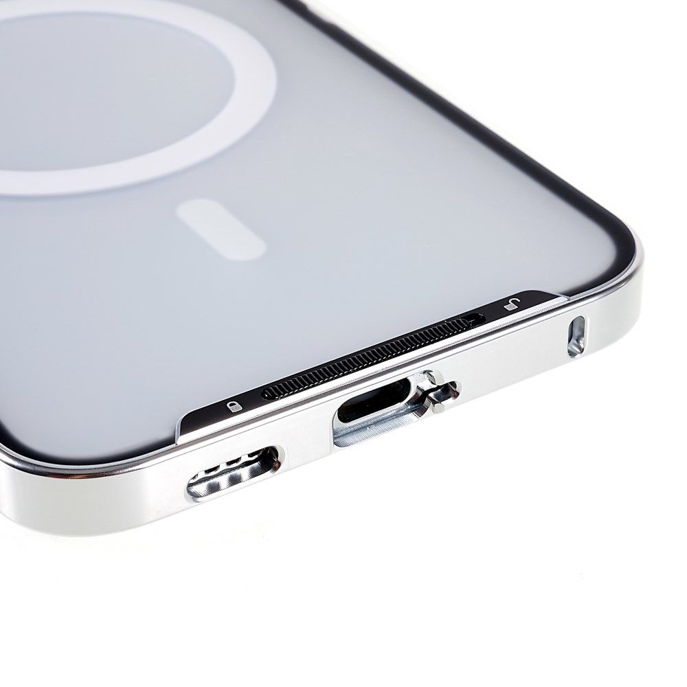 Samsung Galaxy S22 Hoesje Camera Protectie MagSafe Back Cover Zilver afbeelding 4