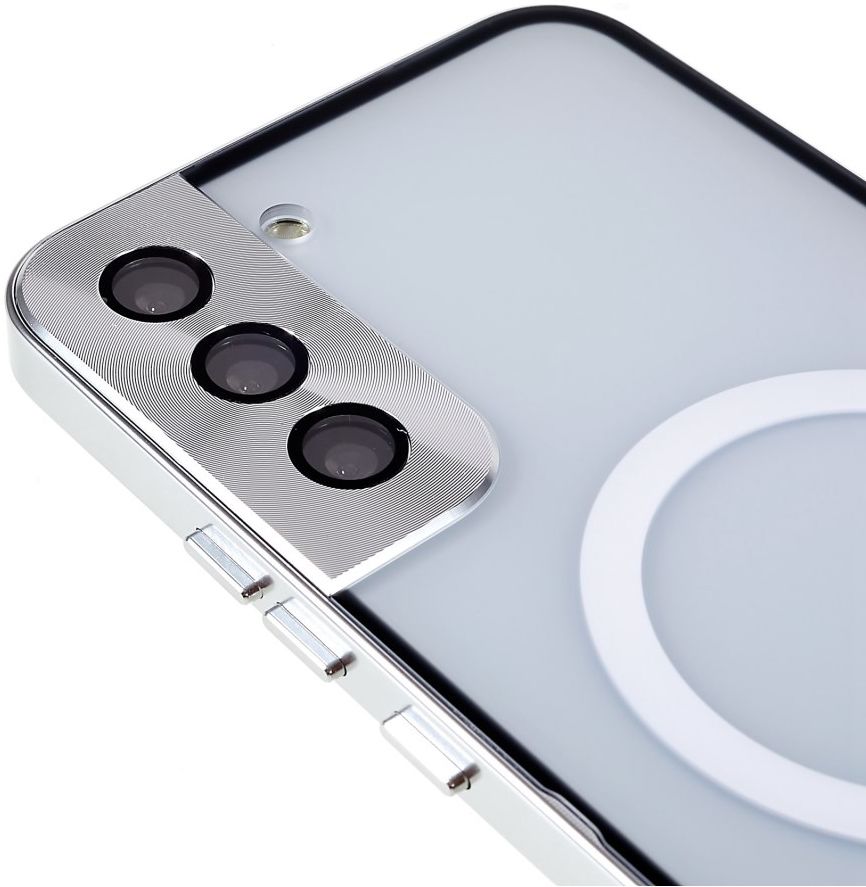 Samsung Galaxy S22 Hoesje Camera Protectie MagSafe Back Cover Zilver afbeelding 7