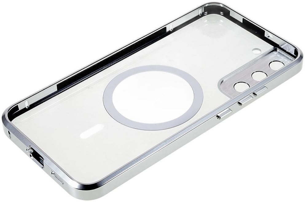 Samsung Galaxy S22 Hoesje Camera Protectie MagSafe Back Cover Zilver afbeelding 9