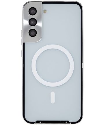 Samsung Galaxy S22 Plus Hoesje Camera Protectie MagSafe Case Zilver Hoesjes