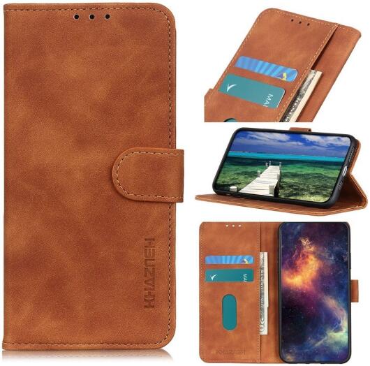 KHAZNEH Sony Xperia 1 IV Hoesje Retro Wallet Book Case Bruin afbeelding 9