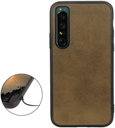 Sony Xperia 1 IV Hoesje Kunstleer Back Cover Groen afbeelding 2